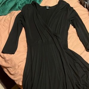 Wrap front skater dress